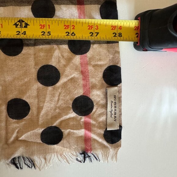 Authentic Burberry Polka Dot Scarf - Picture 4 of 4